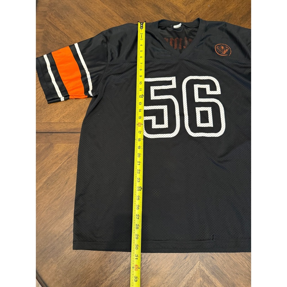 Jagermeister Promo Football Jersey Black Orange Mesh Number 56 Mens XL - Picture 6 of 8